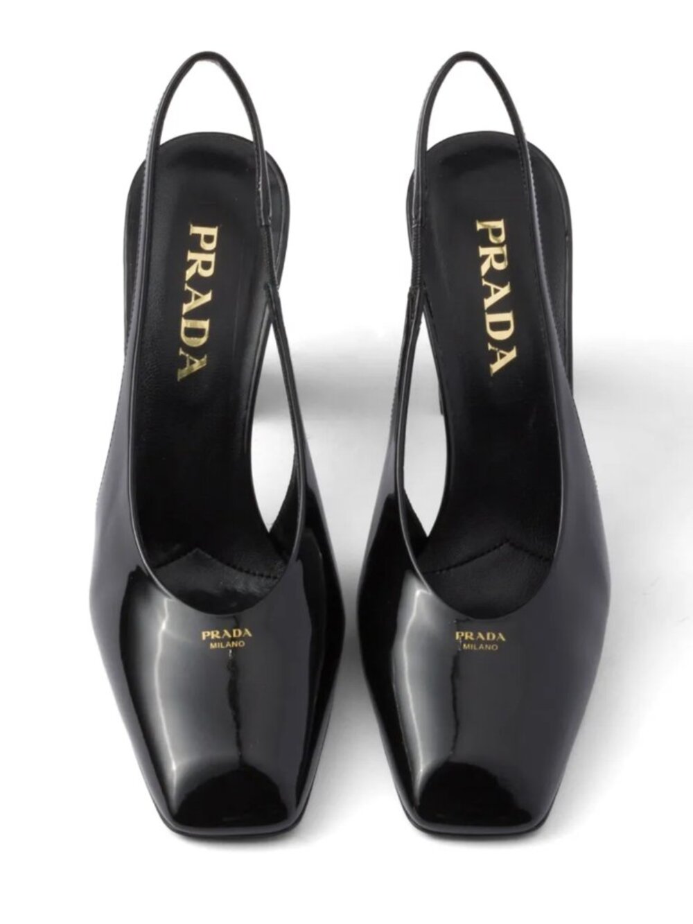 BRAND NEW NEVER USED - Prada Slingback Pump, Black Patent Leather, Size 40.5